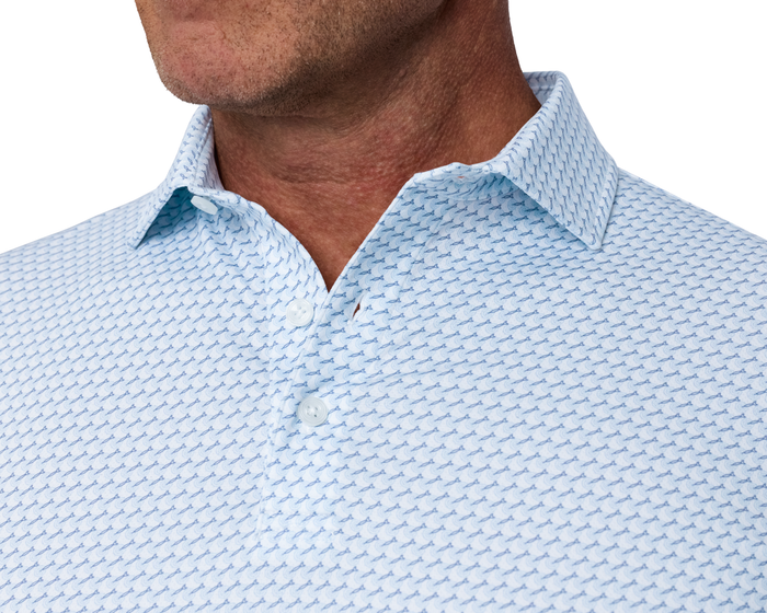 The Meade Shirt: Vista Blue & Pacific Blue