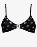 Tiles Craft Bralette Bikini Top - Black Neutrals - Simply Beach UK