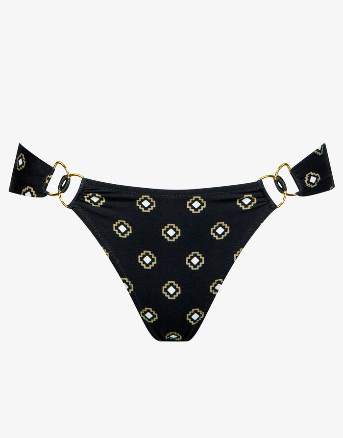 Tiles Craft Hipster Bikini Pant - Black Neutrals - Simply Beach UK