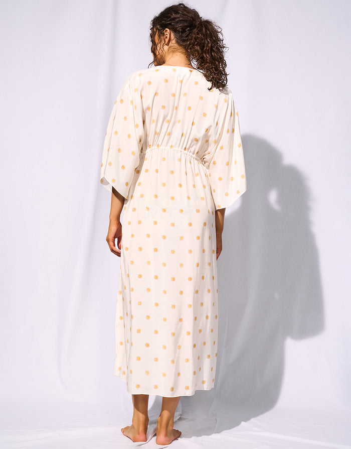 Watercult Treasured Trove Buttoned Dress - Sunny Cloud - Simply Beach UK