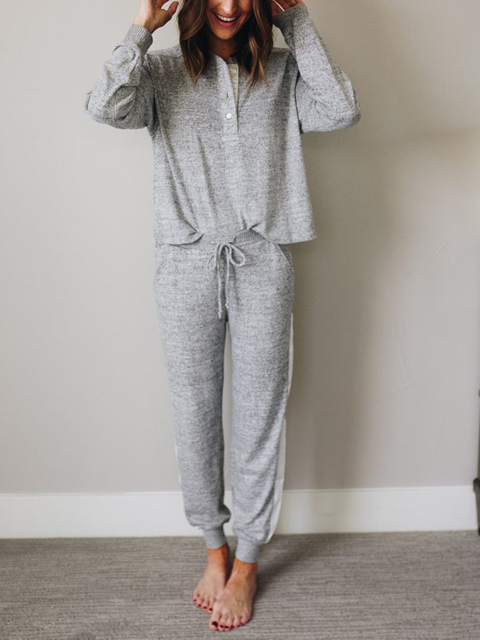 Two-piece Knitted Casual Thin Suit