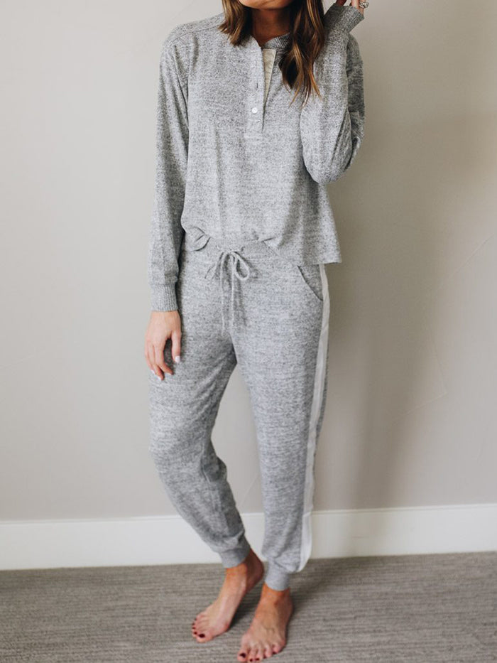 Two-piece Knitted Casual Thin Suit