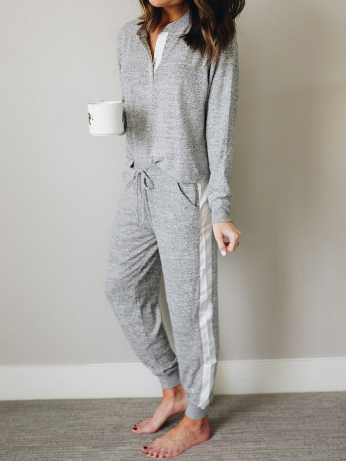 Two-piece Knitted Casual Thin Suit