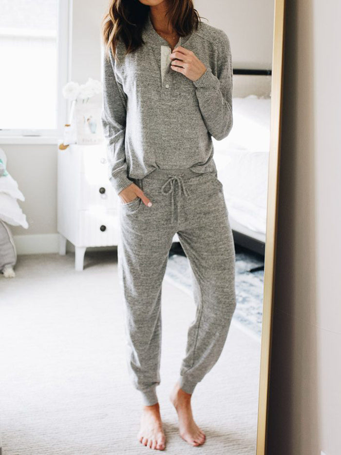 Two-piece Knitted Casual Thin Suit
