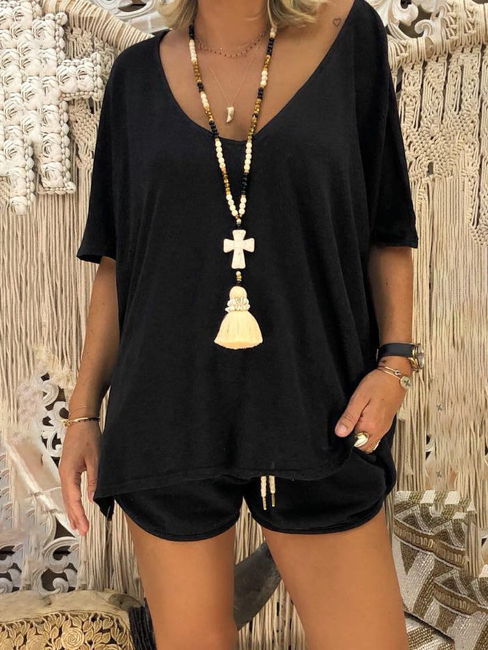 Two Piece Set with Stylish Back Wings Printing