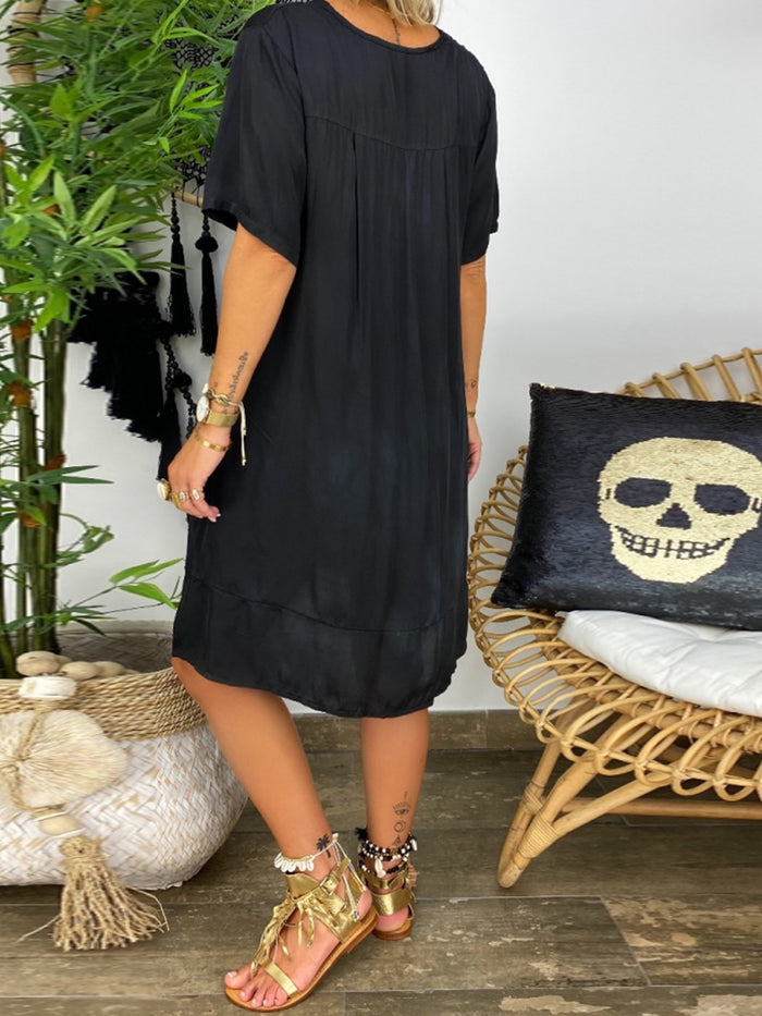 V-neck Casual Short Sleeve Dress