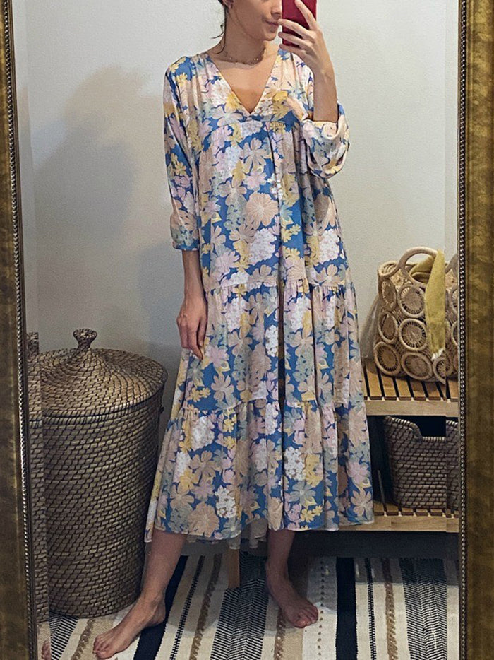 V-Neck Print Dress