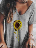V-Neck Print T-Shirt