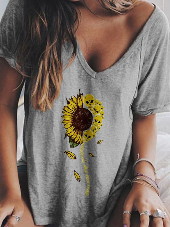 V-Neck Print T-Shirt