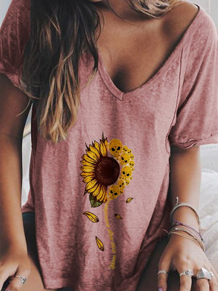 V-Neck Print T-Shirt