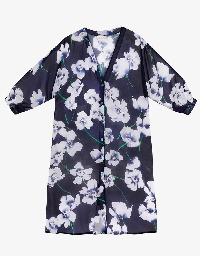 Roidal Valeria Midi Beach Shirt - Blue - Simply Beach UK