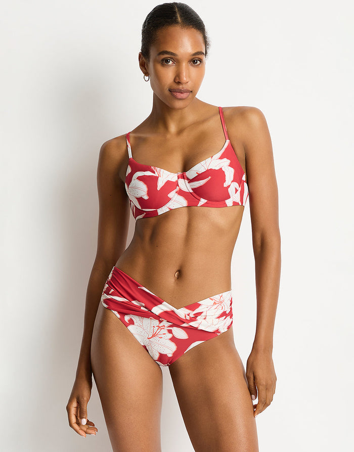 Sea Level Veridian Balconette Bra Bikini Top - Ruby - Simply Beach UK