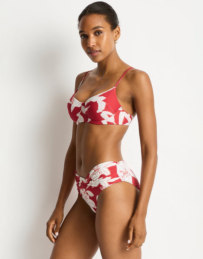 Sea Level Veridian Balconette Bra Bikini Top - Ruby - Simply Beach UK