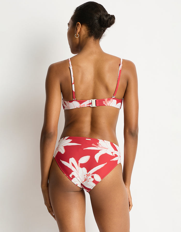 Veridian Twist Mid Bikini Pant - Ruby - Simply Beach UK