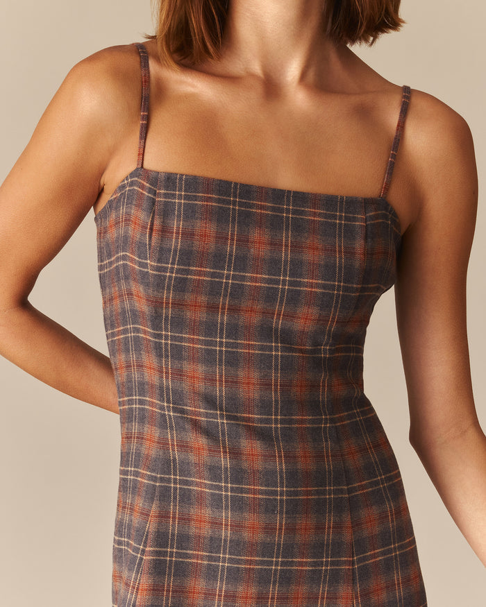 Veronica Ivy Plaid Long Dress Multi-Color Multi-Color / 14