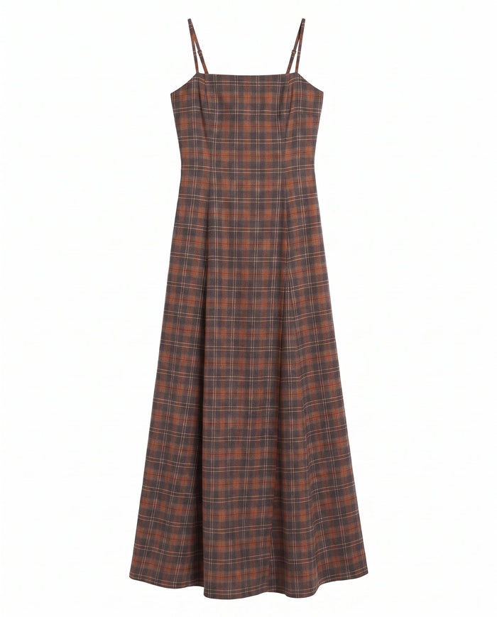 Veronica Ivy Plaid Long Dress Multi-Color Multi-Color / 14