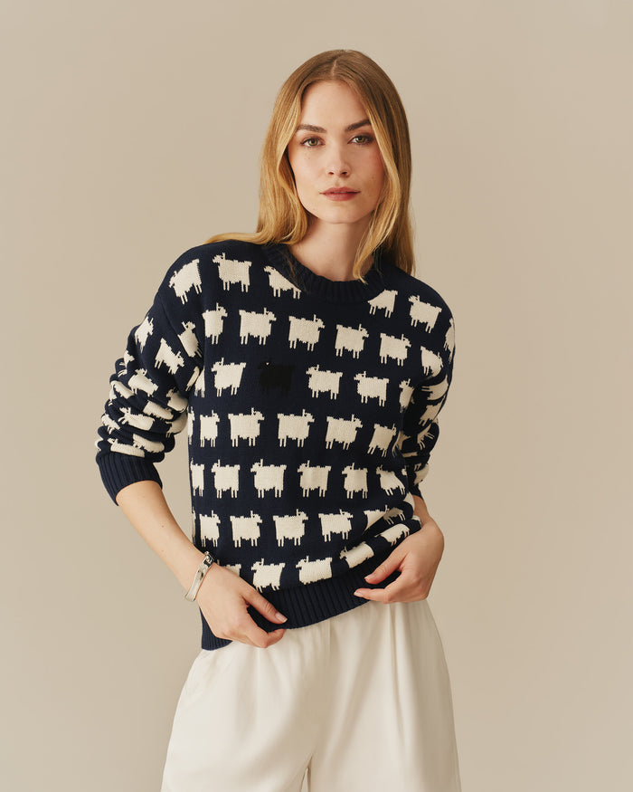 Women's Cotton Diana Edition Sweater Navy Navy / XS