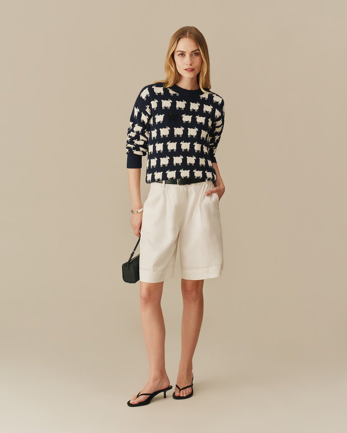 Women's Cotton Diana Edition Sweater Navy Navy / XS