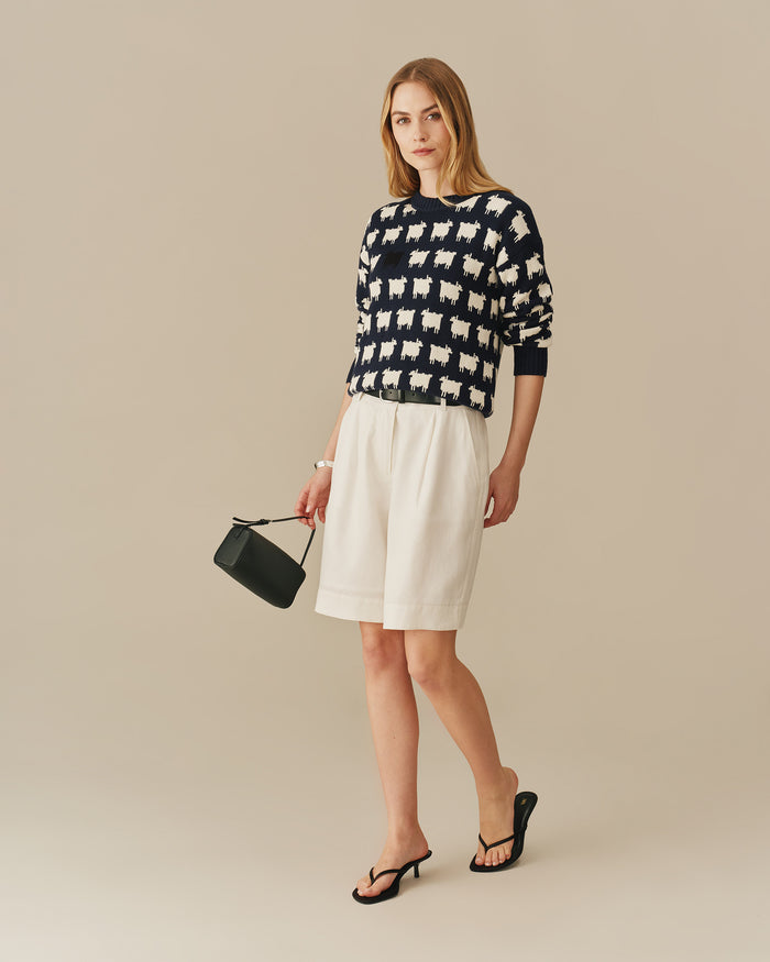 Women's Cotton Diana Edition Sweater Navy Navy / XS