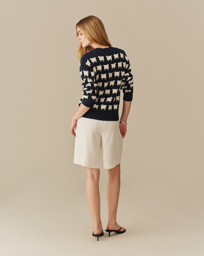 Women's Cotton Diana Edition Sweater Navy Navy / XS