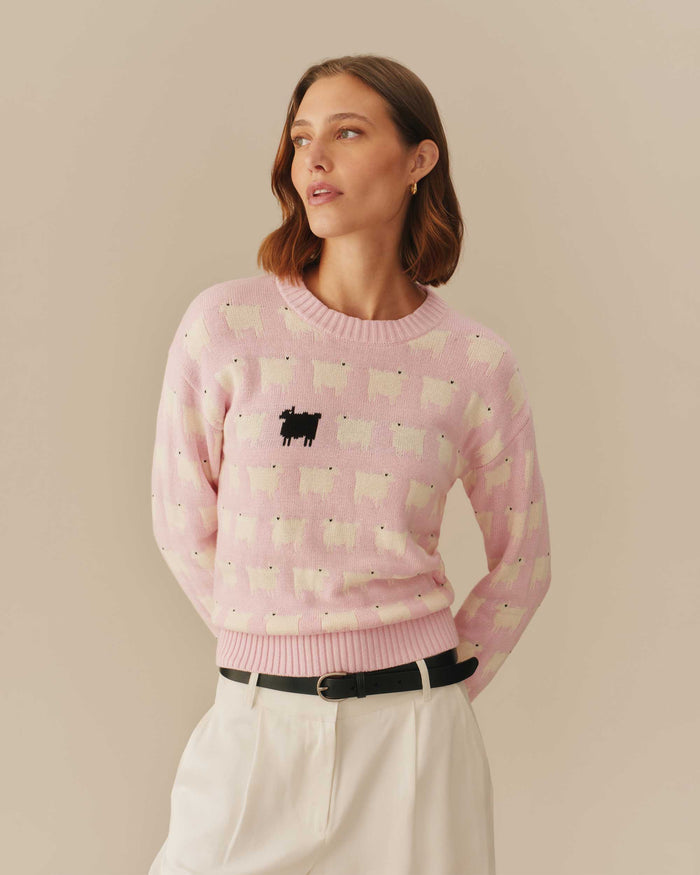 Warm & Wonderful Cotton Diana Edition Sweater Pink