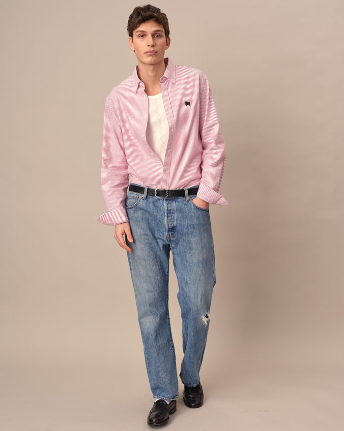 Warm & Wonderful Sheep Oxford Button Down Red