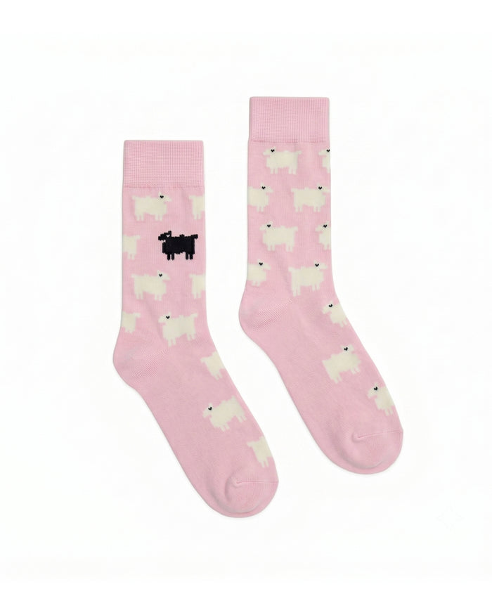 Warm & Wonderful Sheep Socks Pink