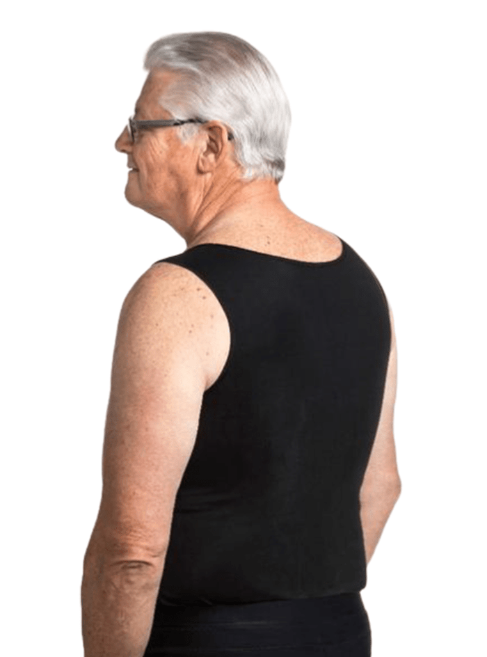 Wear Ease Men's V-Neck Torso Compression Vest - Designed To Treat Mild Edema And Lymphedema