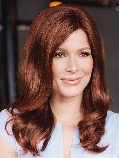 Wine Red Fluffy Long Curly Hair Synthetic Wigs