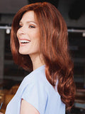 Wine Red Fluffy Long Curly Hair Synthetic Wigs