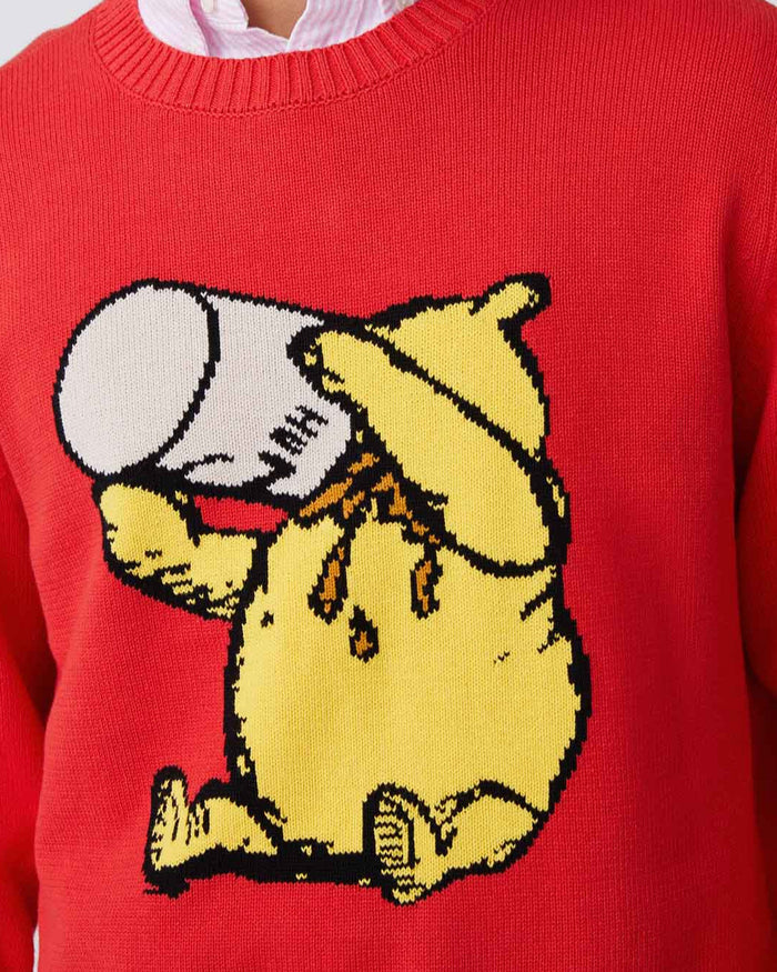 Winnie-the-Pooh Cotton Sweater Cherry Red
