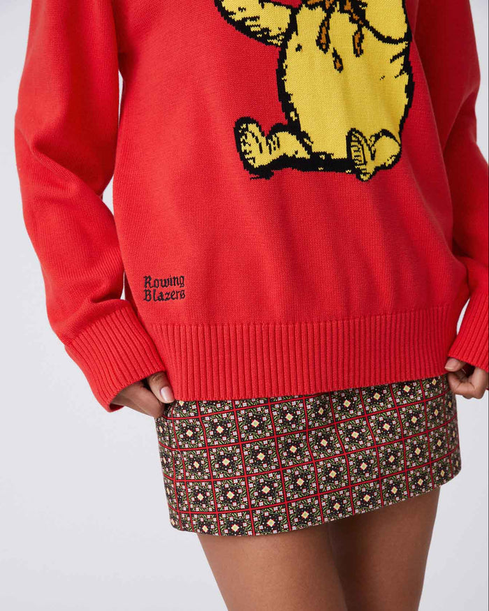 Winnie-the-Pooh Cotton Sweater Cherry Red