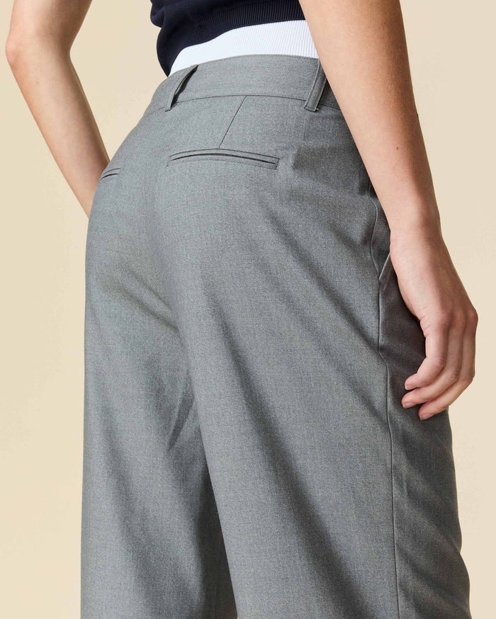 Women's Brushed Twill Mid-Rise Trouser Gray