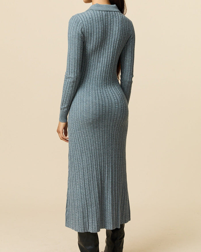 Women's Cable Cardigan Dress Heather Gray