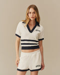 Women's Collegiate Arch Terry Polo White White / XS