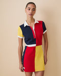 Women's Color Block Rugby Dress Primary Colorblock