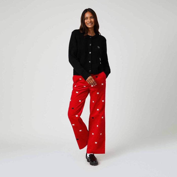 Women's Corduroy Sheep Critter Pant Diana Red