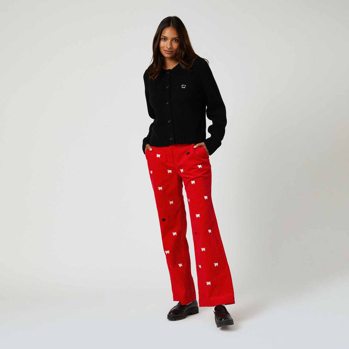 Women's Corduroy Sheep Critter Pant Diana Red