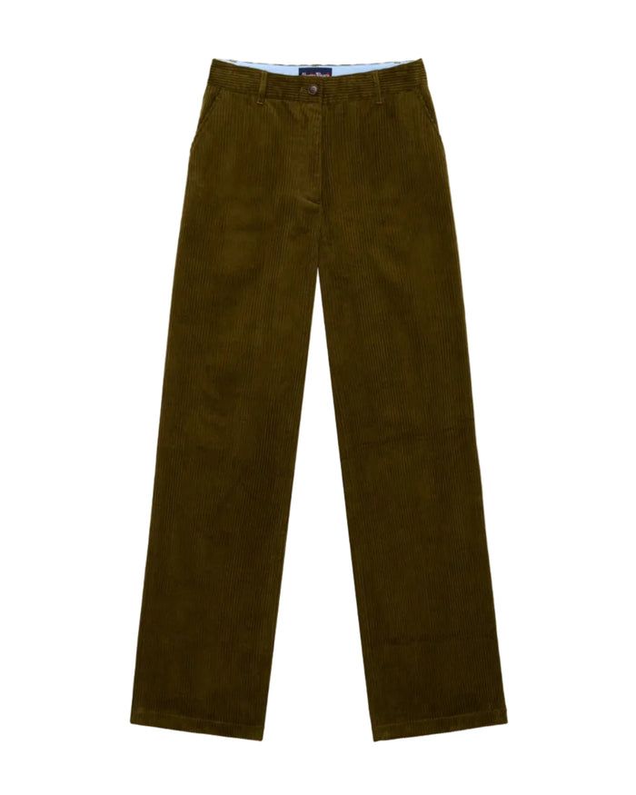 Women's Corduroy Straight Leg Pant Hunter Green