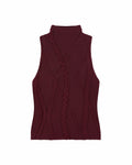 Women's Cotton Cable Tank Wine