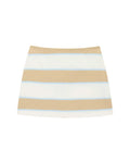 Women's Cotton Khaki Stripe Rugby Skirt Khaki Rugby Stripe