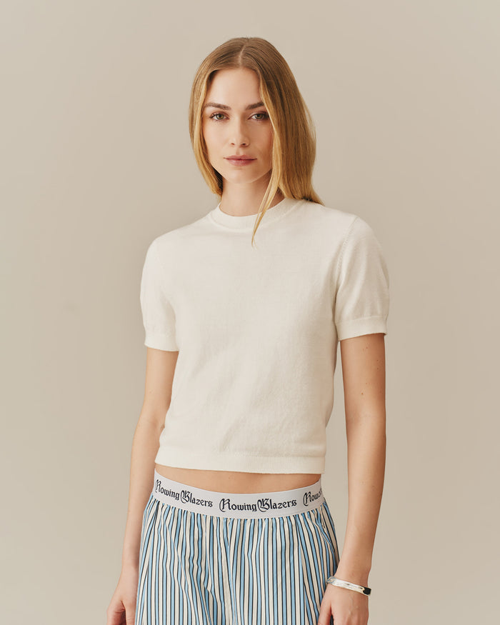 Women's Cotton Knit Tee White