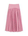Women's Cotton Poplin Pinstripe Skirt Red Stripe