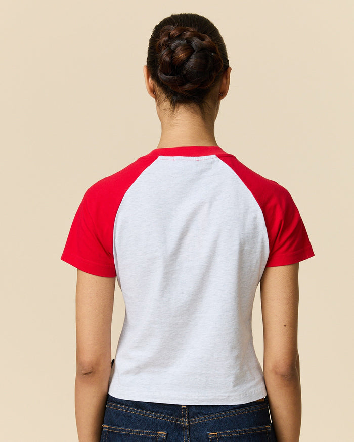 Women's Cotton Raglan Horse Tee Heather Gray