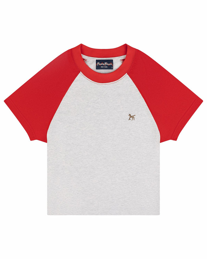 Women's Cotton Raglan Horse Tee Heather Gray