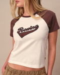 Women's Cotton Raglan Rowing Tee White