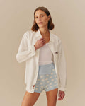 Women's Cotton Sheep Sweater Shorts Blue