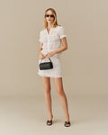 Women's Cotton Shirred Skirt White White / XS