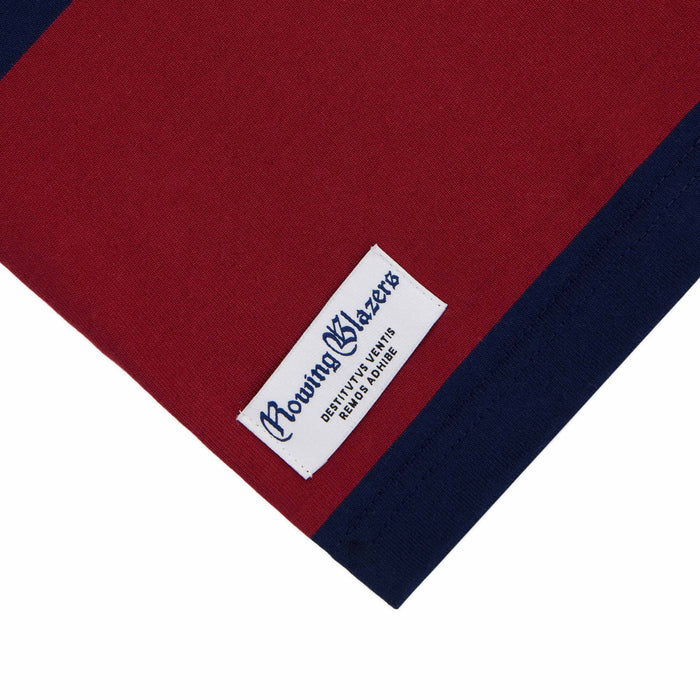 Women's Cotton Stripe Rugby Dress Navy Burgundy