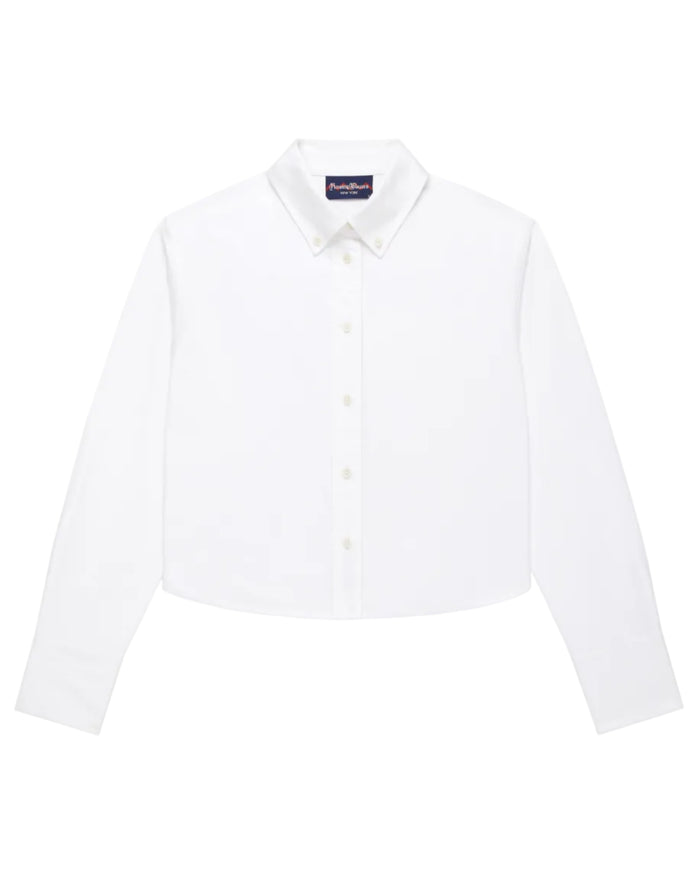 Women's Cropped Oxford Shirt White